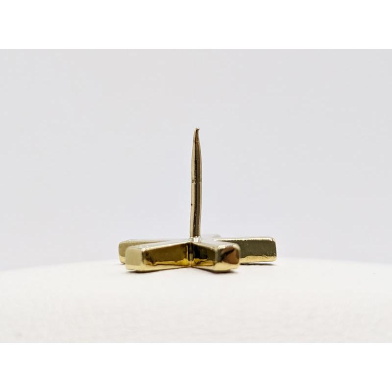 K18 ネクタイピン タイピン 1.5g 17mm ブラックダイヤモンド 0.06ct 