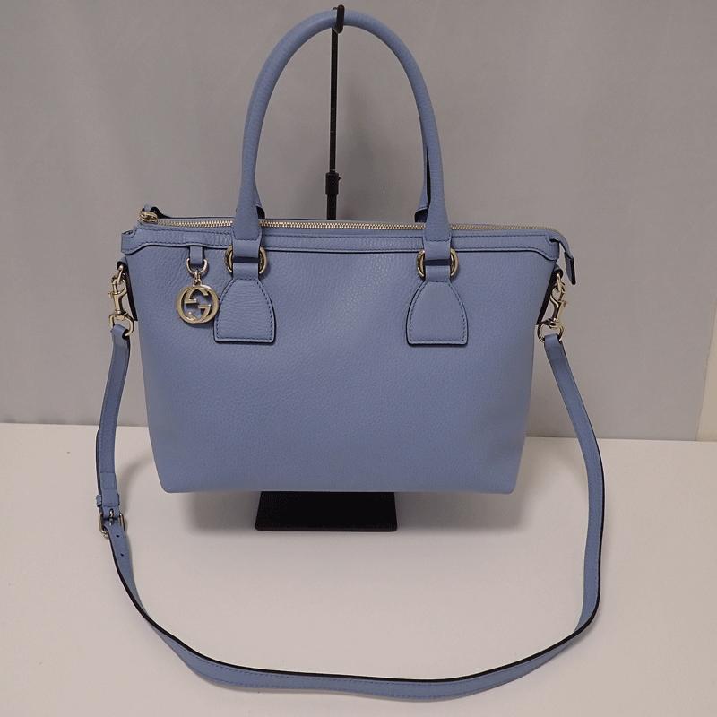 GUCCI】グッチ 2WAYハンド/アウトレット 449656 ブルー 水色 ほとんど 