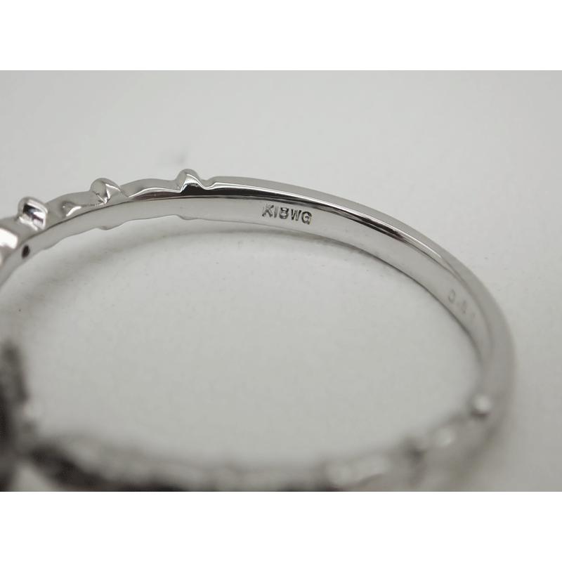 K18WG インペリアルトパーズ ダイヤモンド リング 0.81ct 0.03ct  