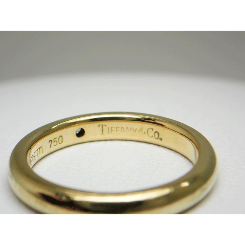 TIFFANY &Co. エルサペレッティ　ビーン　ダイヤリング　K18 TIFFANY &Co. エルサペレッティビーンダイヤリングK18 約3g