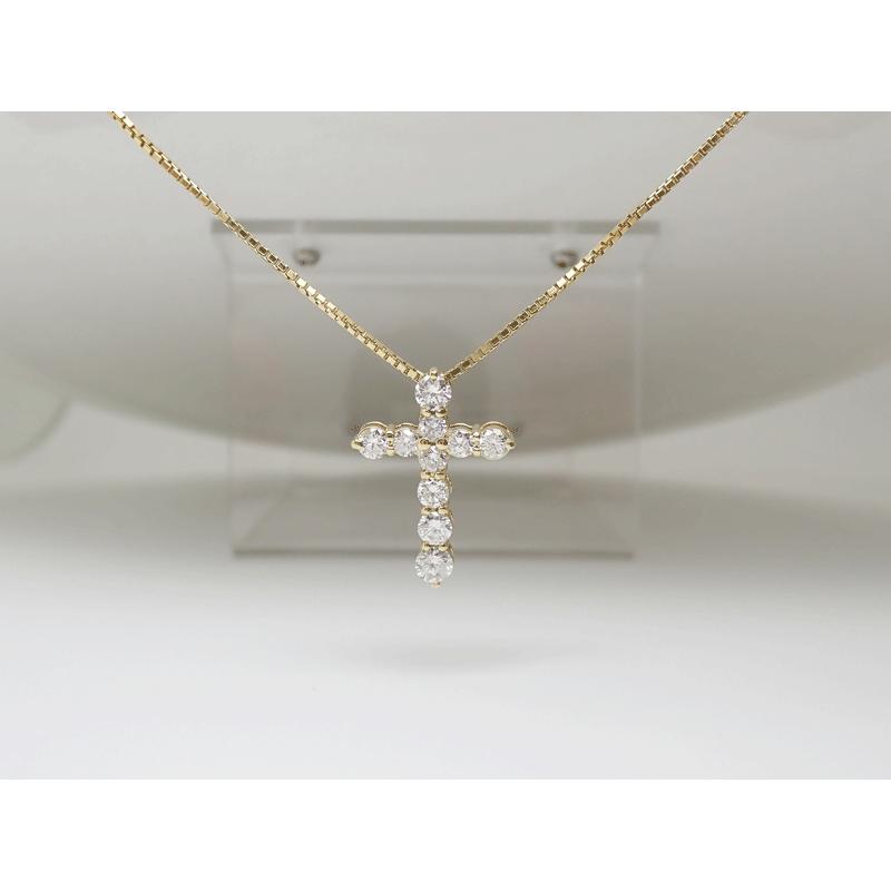 D1.00ct！クロス　十字架　K18YG 天然ダイヤモンドペンダントトップ D1.00ct！クロス十字架K18YG 天然ダイヤモンドペンダントトップ