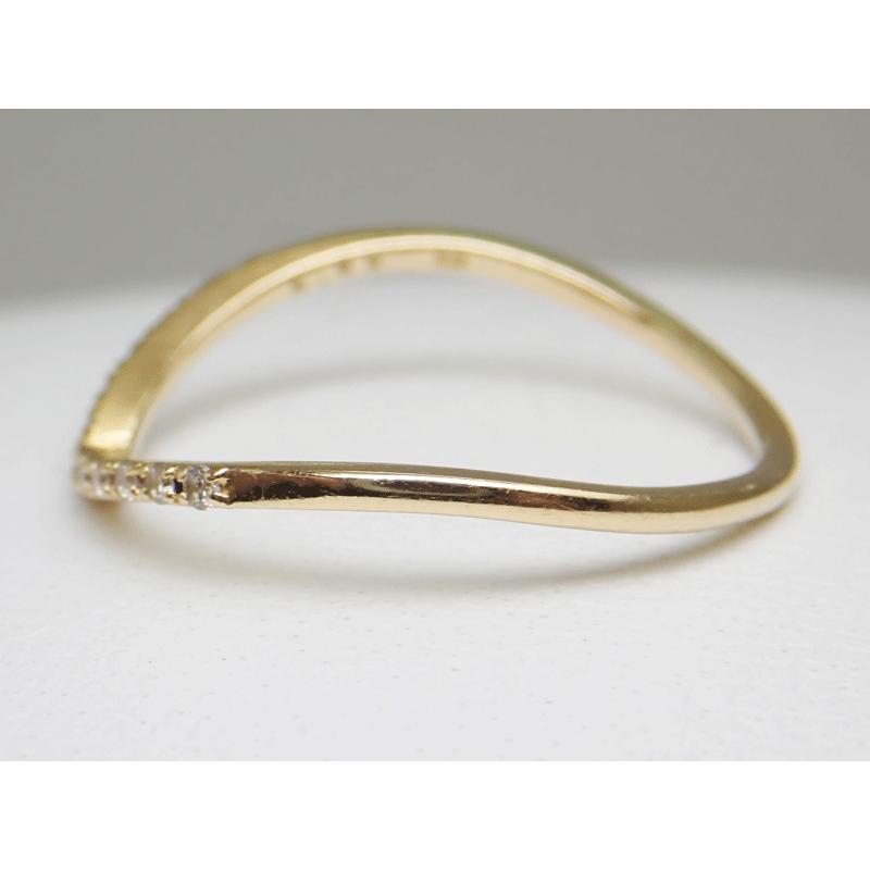 agete アガット ダイヤモンド リング K18YG Ref.10164111095 D0.06ct