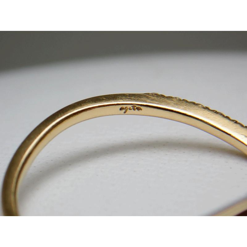 agete アガット ダイヤモンド リング K18YG Ref.10164111095 D0.06ct