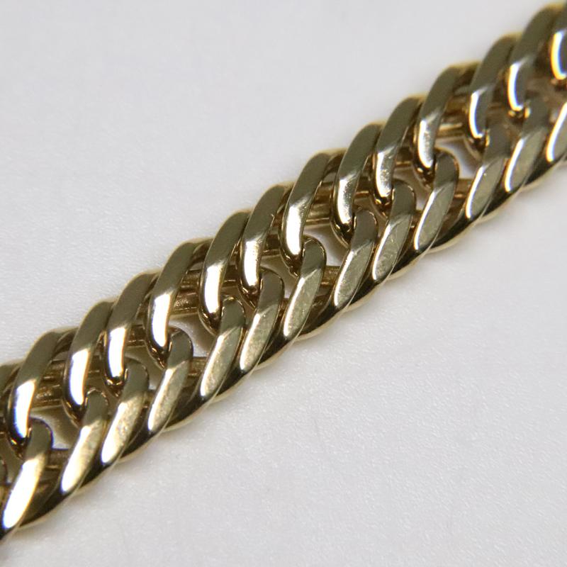 K18 喜平 ブレスレット トリプル 8面 約19cm 内周約18cm 幅約8mm 実 