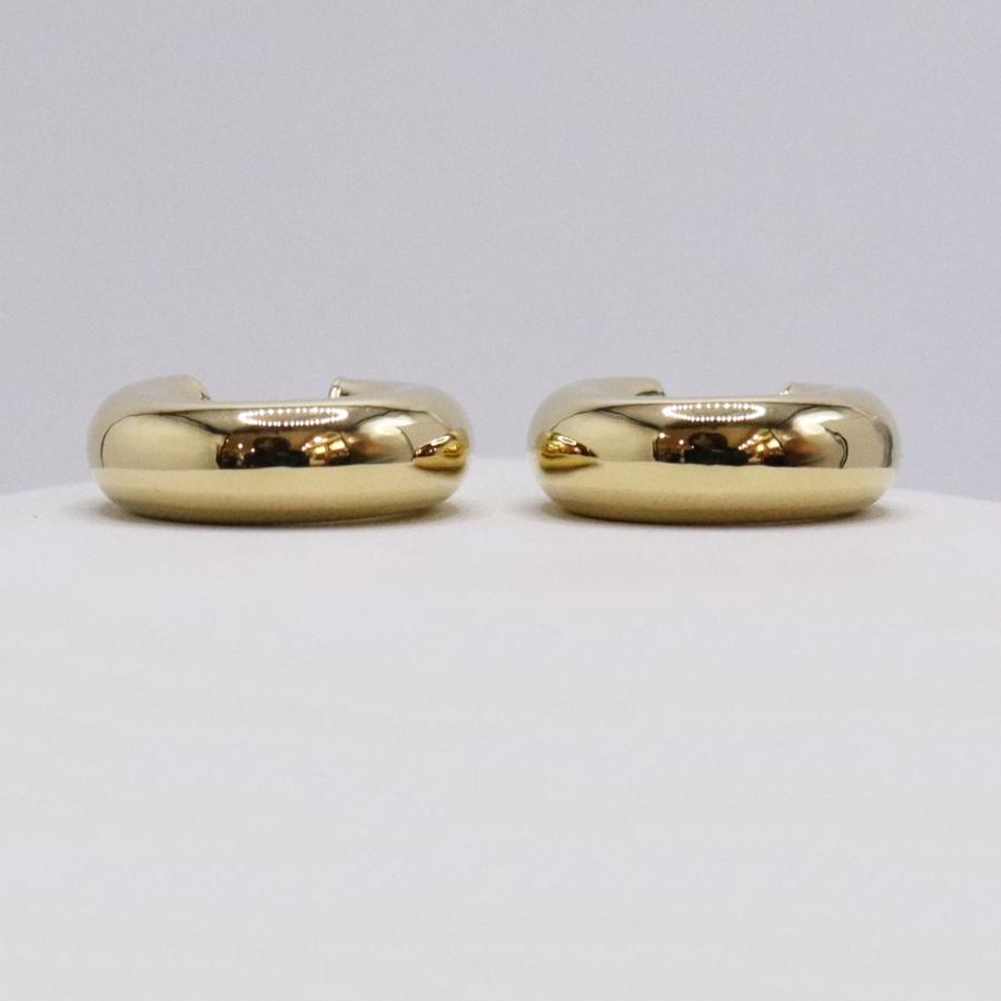 K18YG フープピアス 全長約24mm 総重量約4.1g 金 ゴールド イエロー 