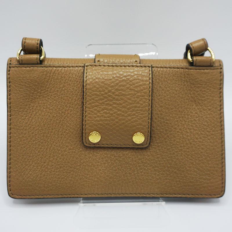 美品】FENDI フェンディ バゲットスリムクラッチ ブラウンカーフレザー