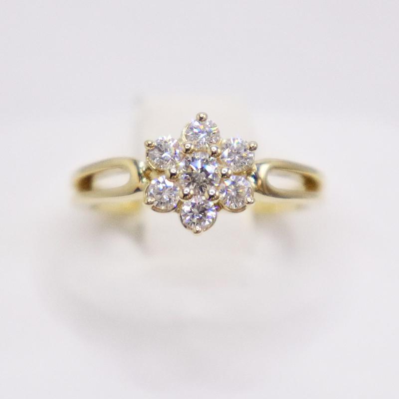 MIKIMOTO（ミキモト） K18YG ダイヤリング D0.34ct 日本サイズ約7号