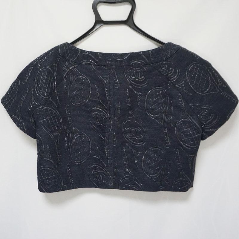 CHANEL（シャネル） テニスCCラケット ボレロカーディガン ネイビー系