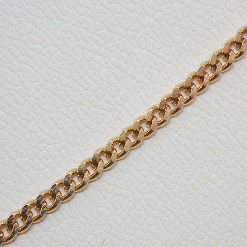 美品】K18 喜平ネックレス シングル 2面 ネック約50cm ネック幅約2mm