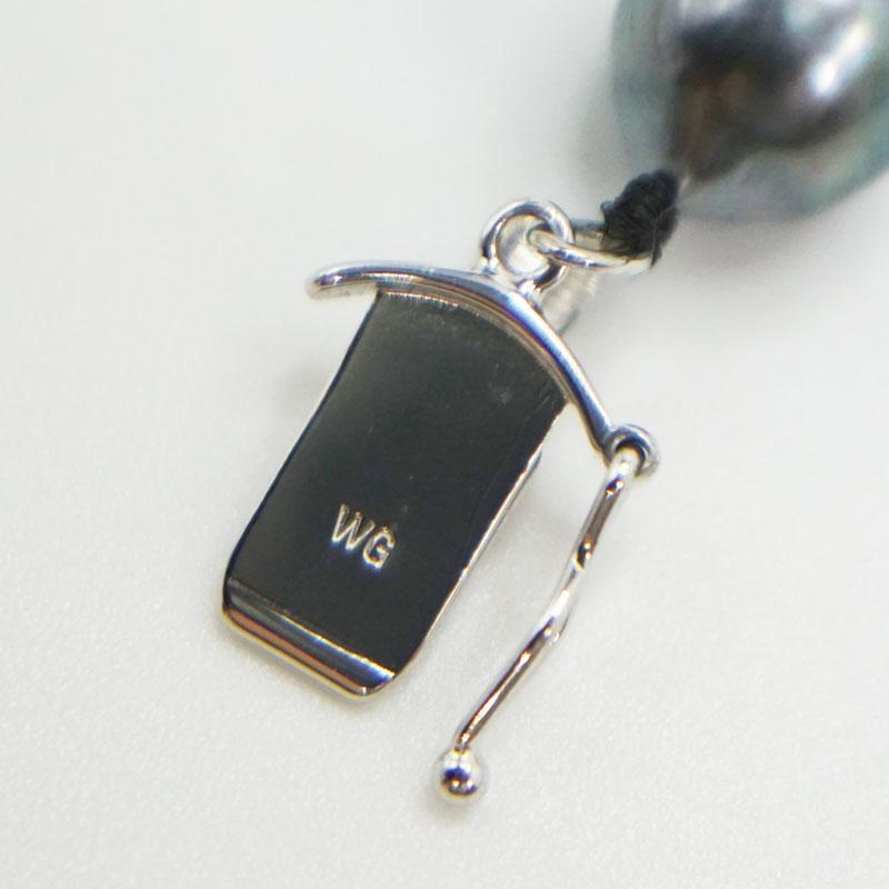 美品】黒蝶真珠 バロックパール ネックレス ブラック K14WGクラスプ