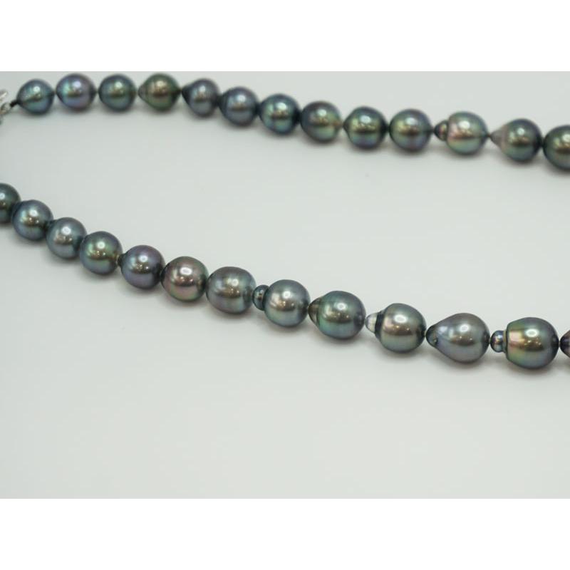 美品】黒蝶真珠 バロックパール ネックレス ブラック K14WGクラスプ