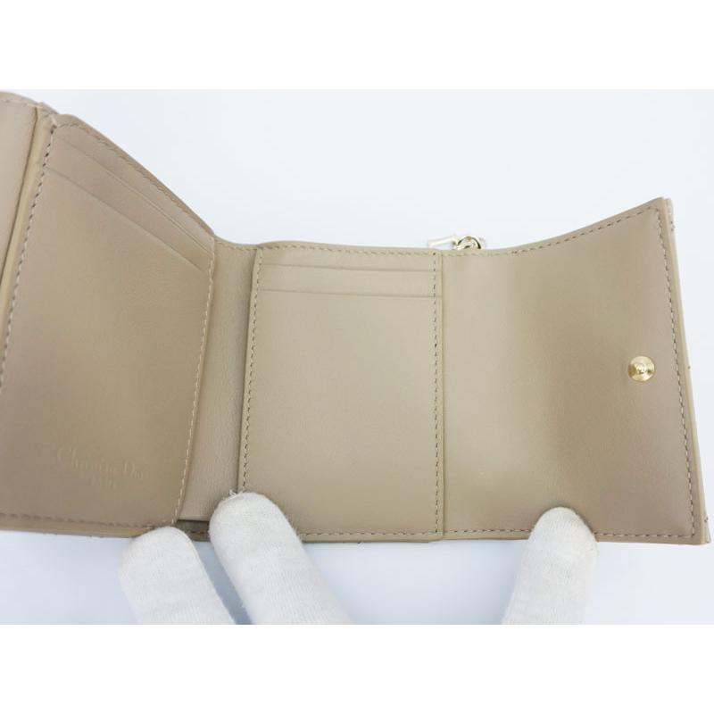 未使用】 DIOR ディオール ロータスウォレット カナージュ パテント