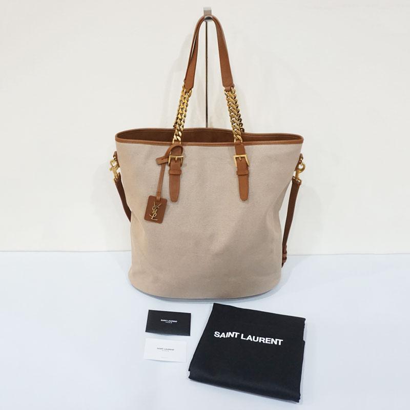 美品】イヴサンローラン SAINT LAURENT YSL サック ショッピングトート 