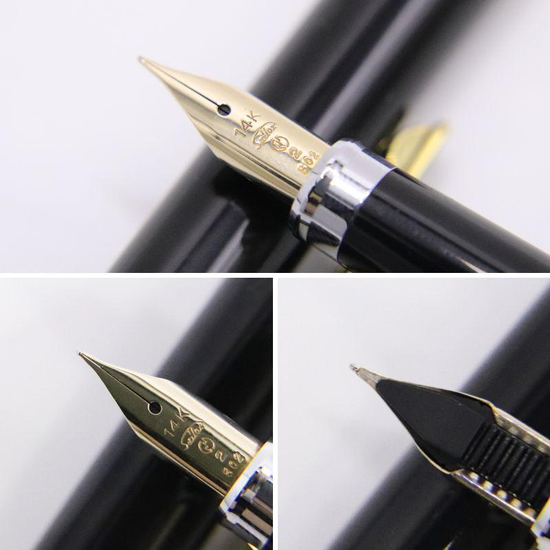 モンブラン MONT BLANC 万年筆 文房具 筆記用具 ペン先14K 585 ロゴ 黒