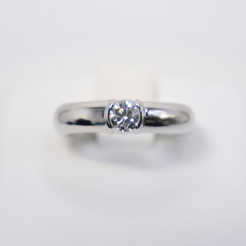 TIFFANY&Co.（ティファニー） Pt950 ドッツソリティアリング 0.24ct 約