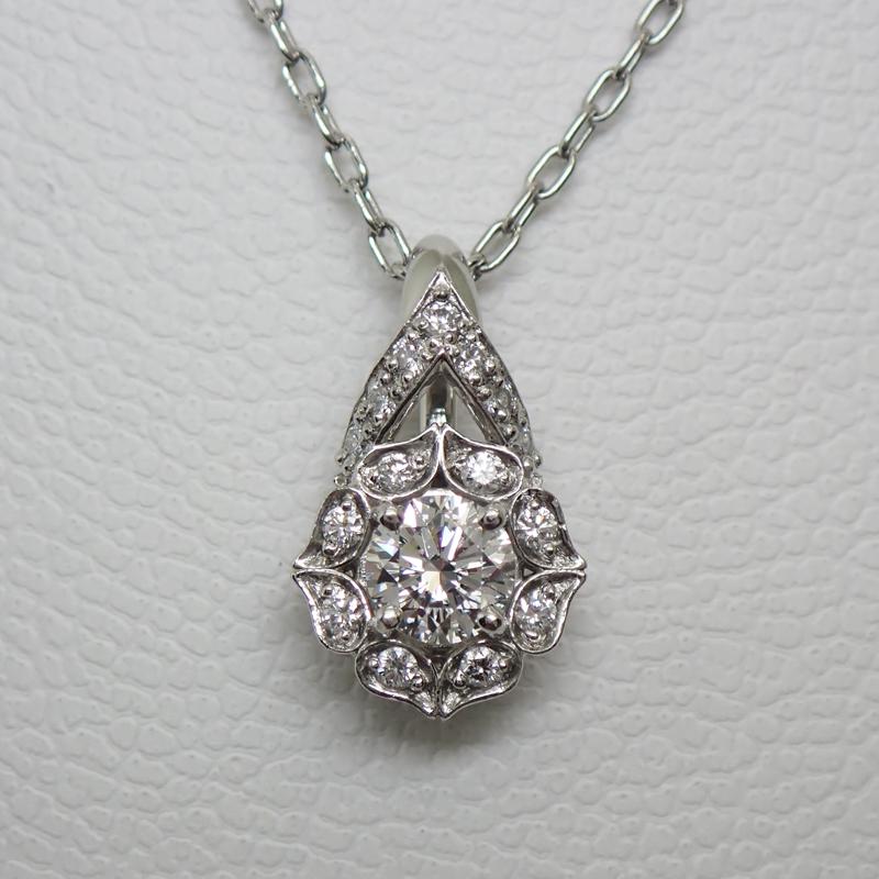 ROYAL ASSCHER ロイヤルアッシャー Pt950 ダイヤモンド ネックレス D0  