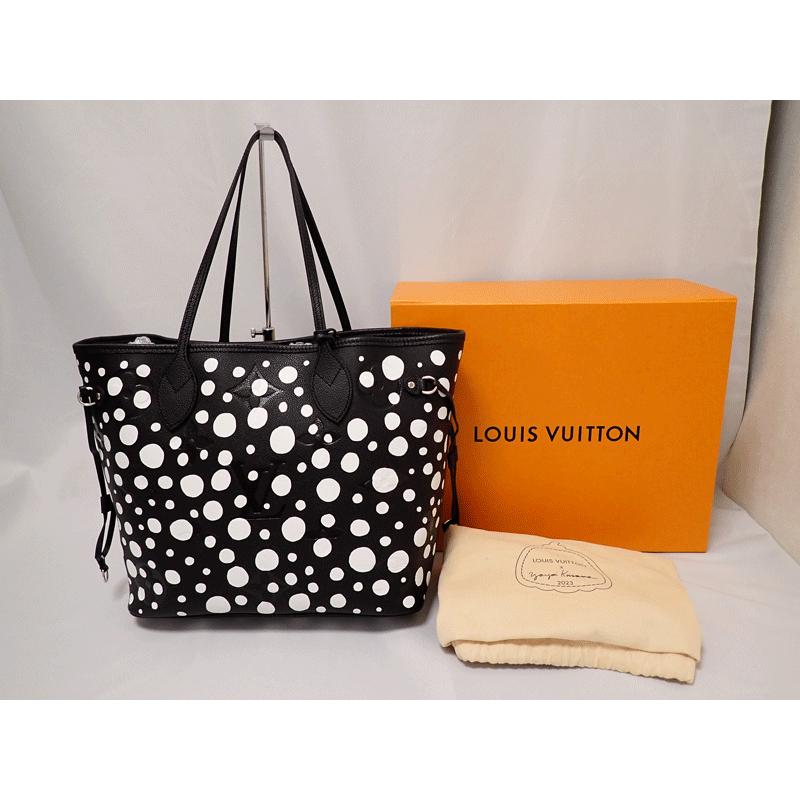 中古美品 ルイヴィトン トートバッグ LV × YK ネヴァーフル MM 草間