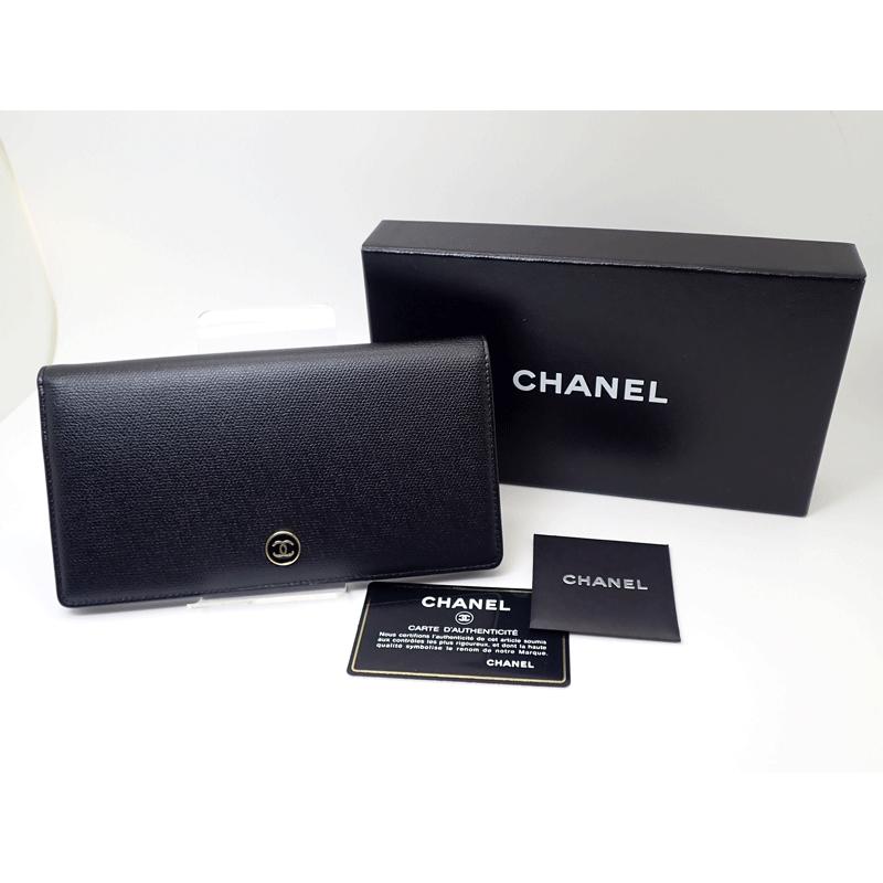 CHANEL シャネル 長財布 黒 箱ギャランティカード付き 【公式通販】