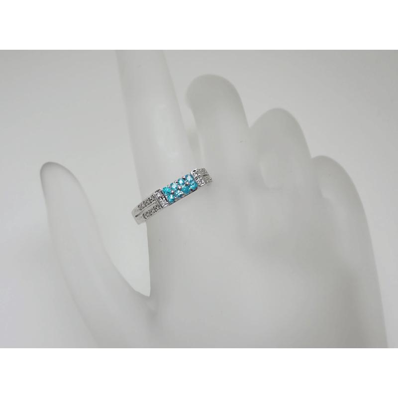 PT900 プラチナ パライバトルマリン ダイヤモンド リング ＃12号 PT0  