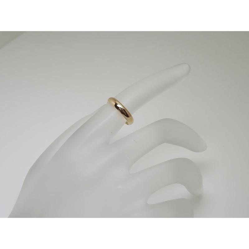 K18 金 かまぼこ 甲丸リング 指輪 日本サイズ＃4.5号 重量2.1g 送料