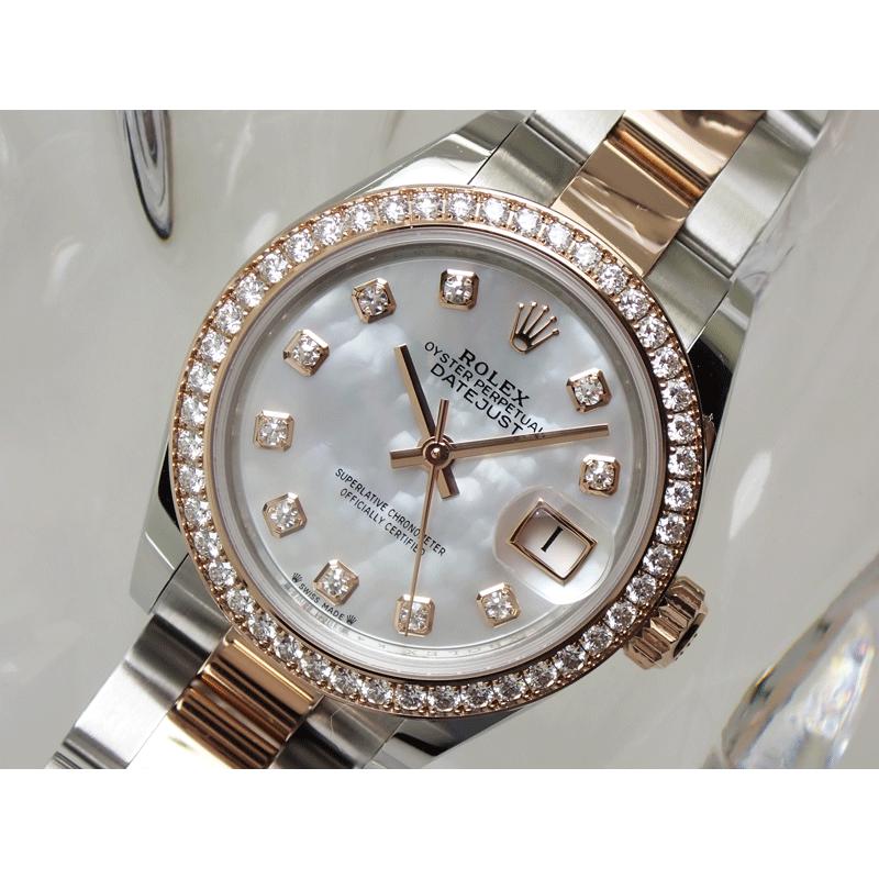 ロレックス デイトジャスト ベゼルダイヤ 279381RBR ホワイトシェル 3