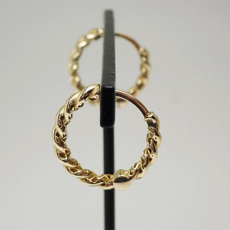 AVALANCHE アヴァランチ 10K イエローゴールドピアス 972-5317 ロープ