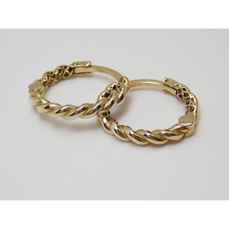 AVALANCHE アヴァランチ 10K イエローゴールドピアス 972-5317 ロープ