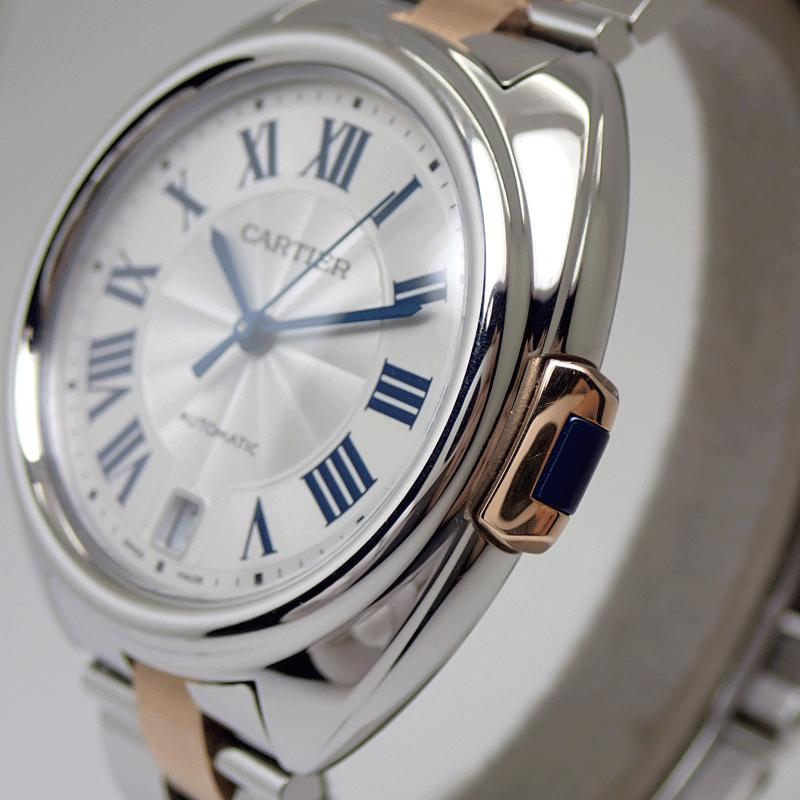 カルティエ 【CARTIER】クレ ドゥ カルティエ ウォッチ 35mm スティール オートマティック K18PG コンビブレス レディース 自動巻き 女性用腕時計 W2CL0003 CLE DE CARTIER WATCH SS AT【Aランク】【中古】 Cartier - カルティエ 【CARTIER】クレ ドゥ カルティエ ウォッチ 35mm
