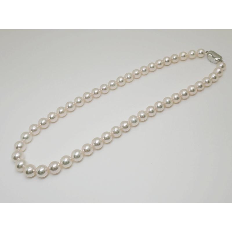 未使用保管品 オーロラ 天女 花珠ネックレス アコヤ 真珠 8.0mm-8.5mm