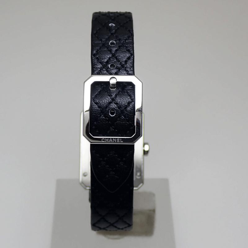 CHANEL】 シャネル QZ/SS×レザー ボーイフレンド・スモール 腕時計