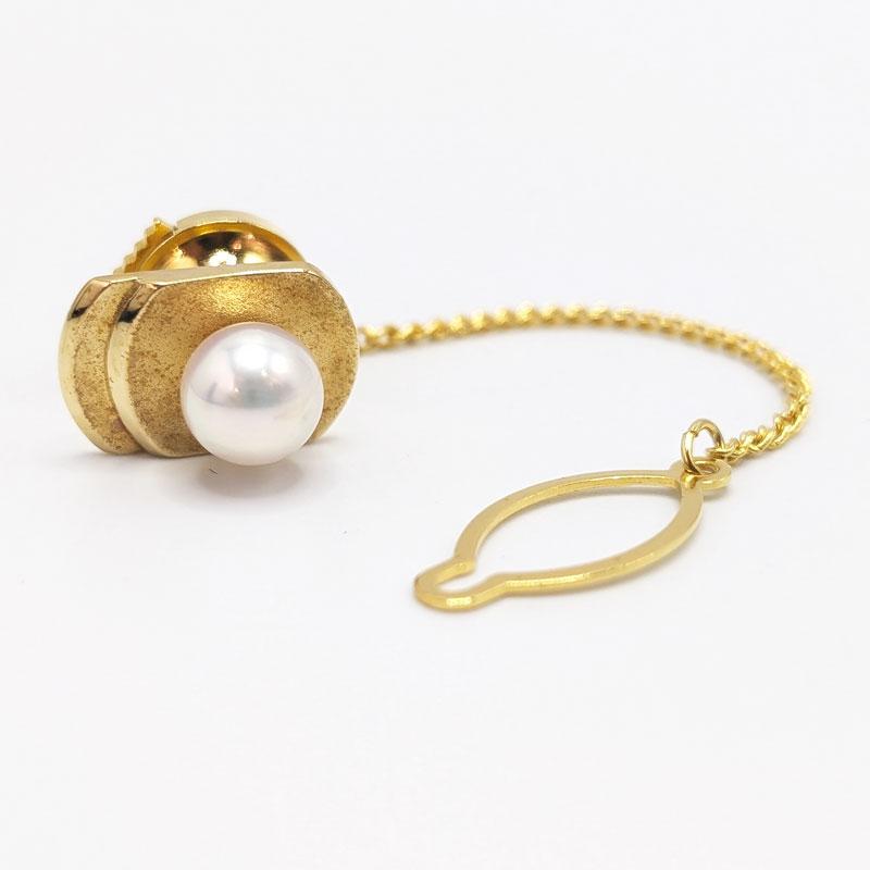 タサキ TASAKI タイタック タイピン パール 真珠 K18 箱付 TASAKI（タサキ） 田崎真珠 K18 2.6g 7.7cm ネクタイピン タイピン