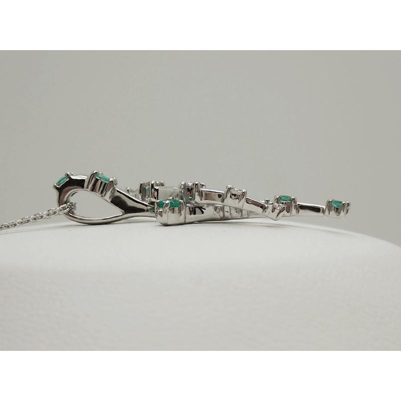 K18WG 天然パライバトルマリン ダイヤモンド 0.39ct D0.21ct 鑑別書付 
