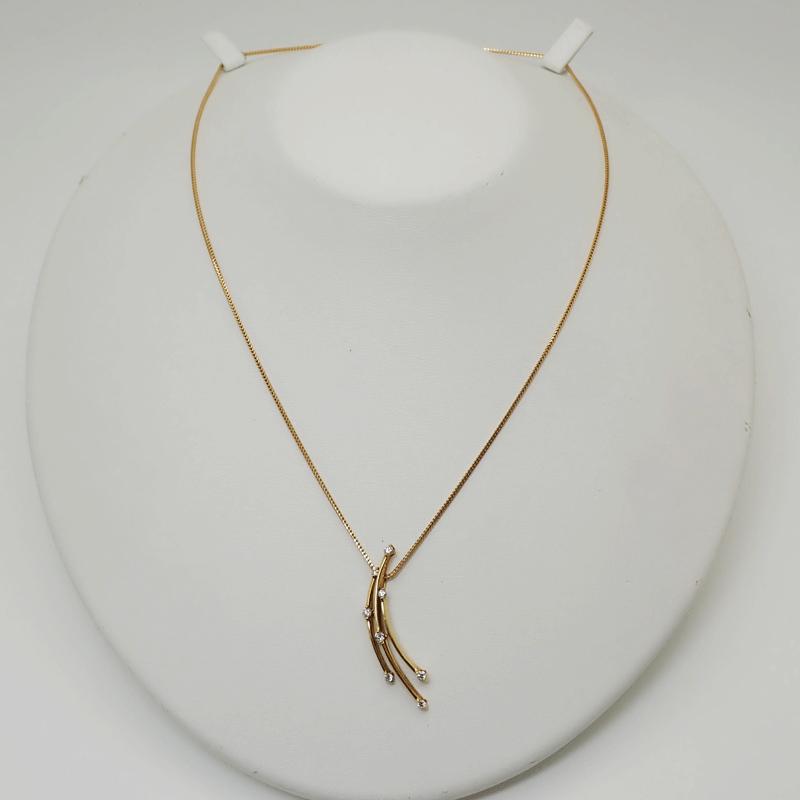 星の砂 K18 ダイヤモンド ネックレス 0.27ct 5.6g 新品同様美品 