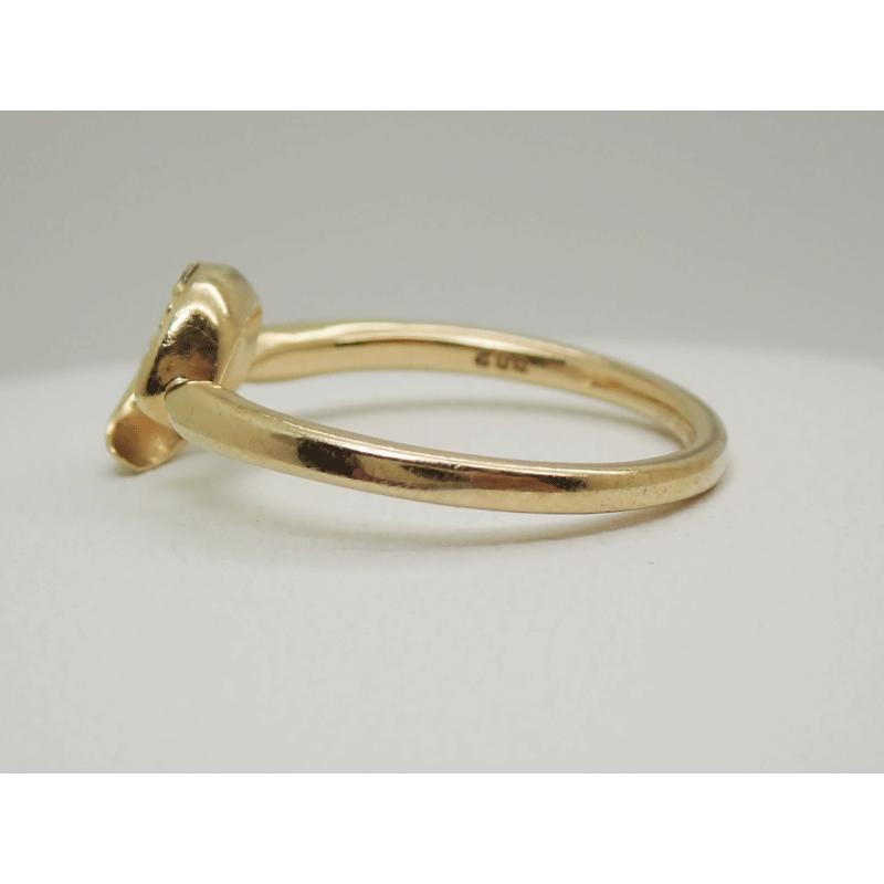 スタージュエリー K10 ダイヤモンド リング 0.02ct 中古 日付