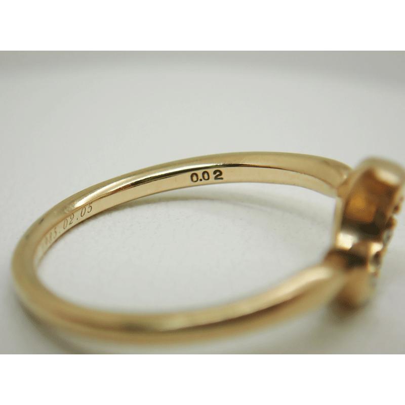 スタージュエリー K10 ダイヤモンド リング 0.02ct 中古 日付