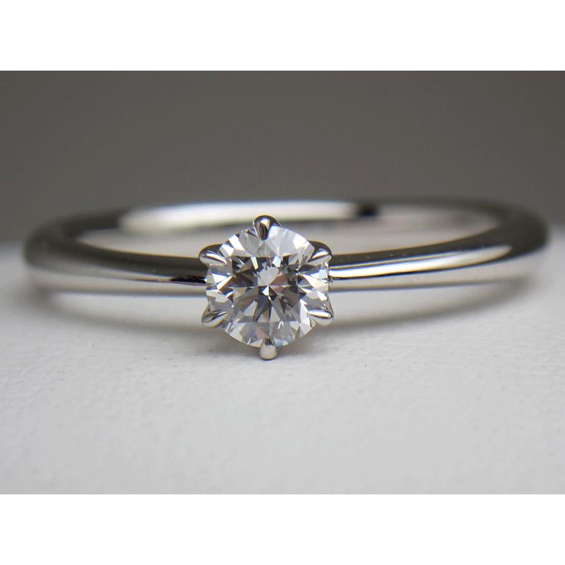 ロイヤルアッシャー Pt950 ダイヤモンド リング 8.5号 ROYAL ASSCHER ロイヤルアッシャー ダイヤ リング 0.21ct Fカラー VVS2