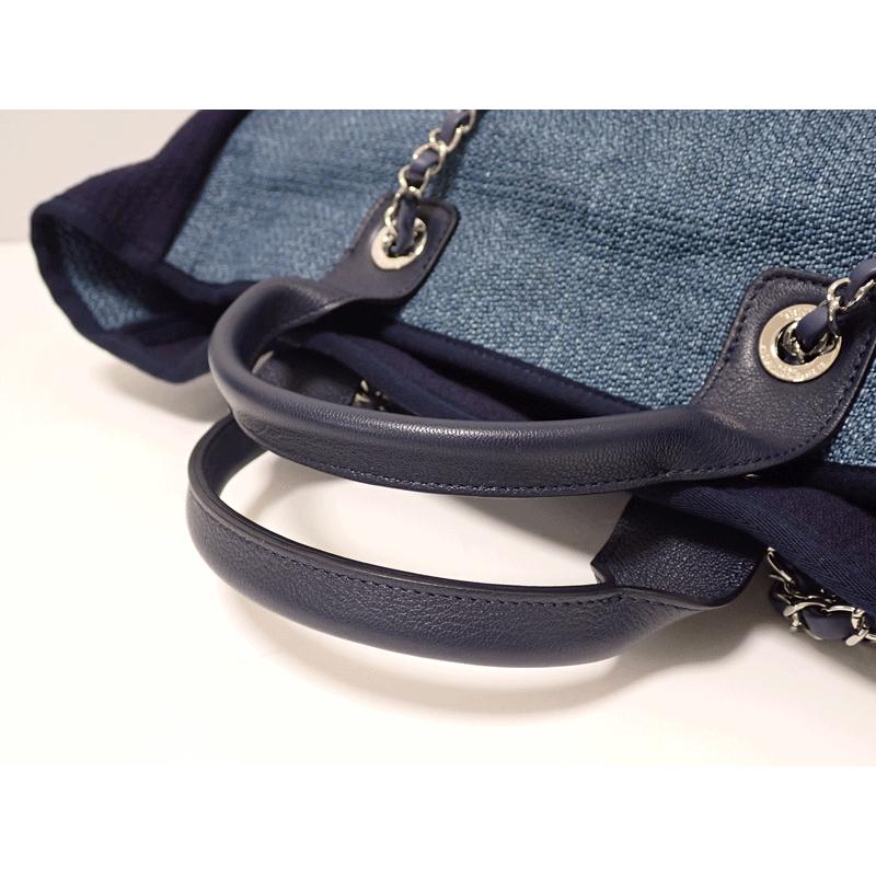 新品同様【CHANEL】シャネル ラージショッピングトートバッグ ブルー