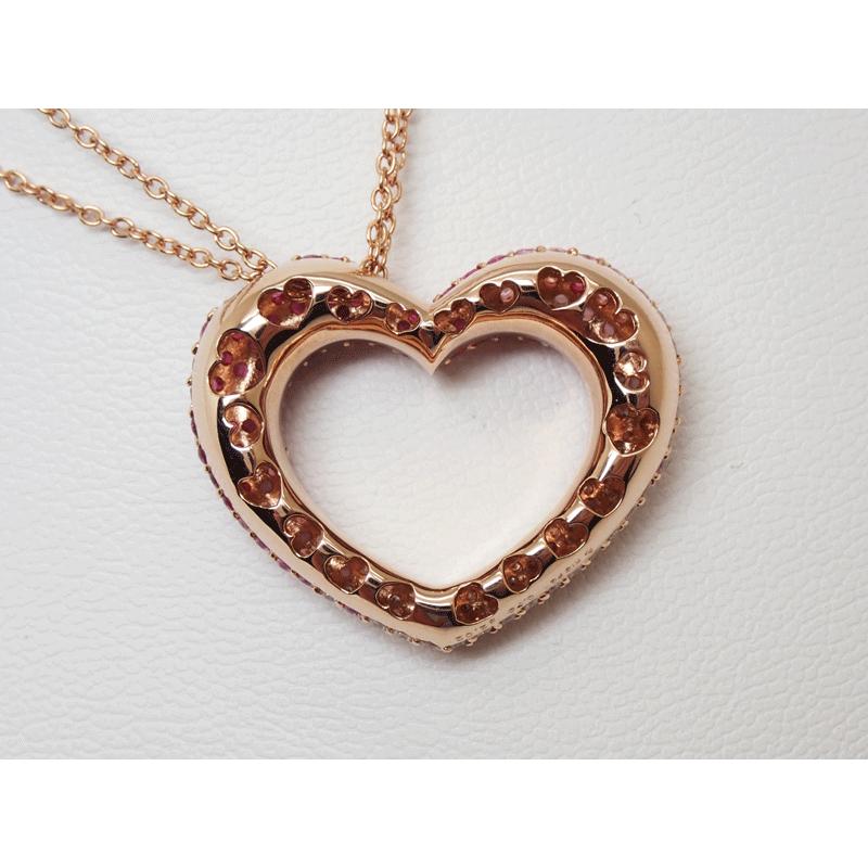 ポンテヴェキオ K18PGピンク ハート ネックレス EMOZIONE Sサイズ
