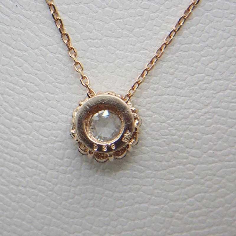 k18 上質天然 ダイヤモンド デザイン ネックレス D0.30ct 1.8g 新品 