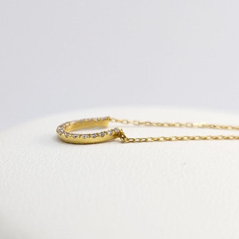 STAR JEWELRY スタージュエリー K18 ダイヤモンド ネックレス マイクロ 