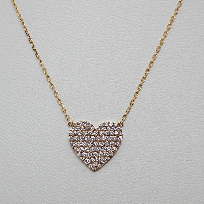 AHKAH アーカー ハートパヴェモアイアン ネックレス K18 VC0985010100