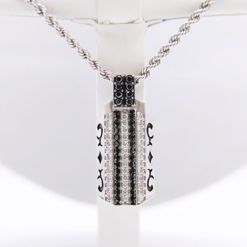 K18WG ダイヤモンド ブラックダイヤモンド ネックレス D0.73ct BD0 