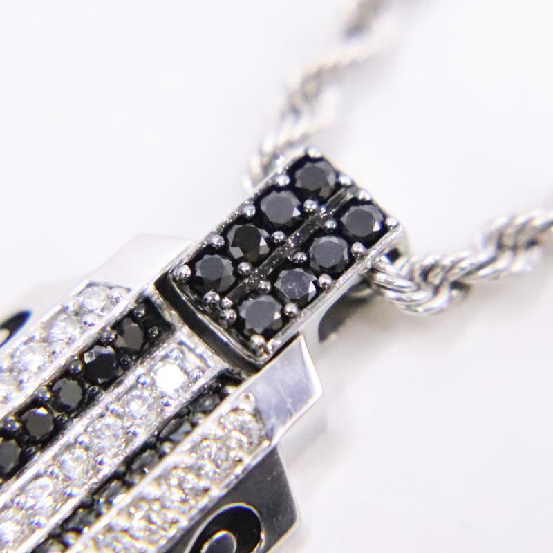 K18WG ダイヤモンド ブラックダイヤモンド ネックレス D0.73ct BD0 