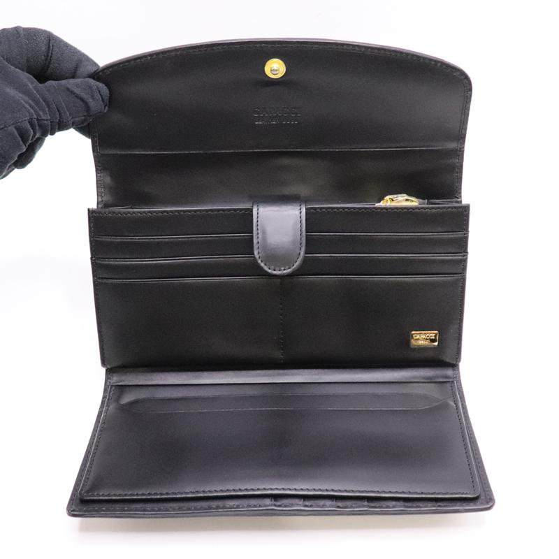 CAPACCIの長財布　黒 新品未使用 CAPACCI カパッチ レザーウォレット 黒 長財布 三つ折り