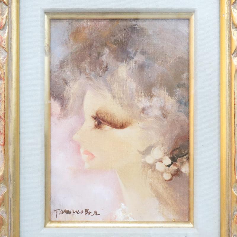 鶴岡義雄 Yoshio Tsuruoka マドモアゼル 「マキシの女」 SM号 油彩 
