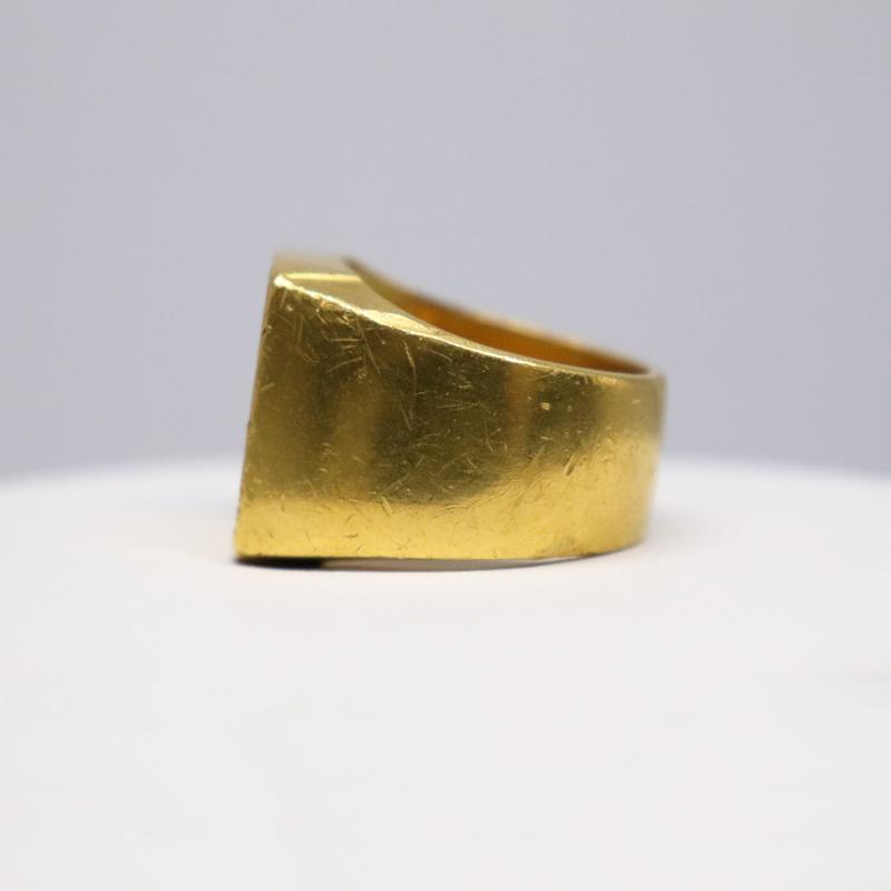 希少 K24 純金 リング 指輪 日本サイズ＃21.5号 重量約56.0g 印台 金