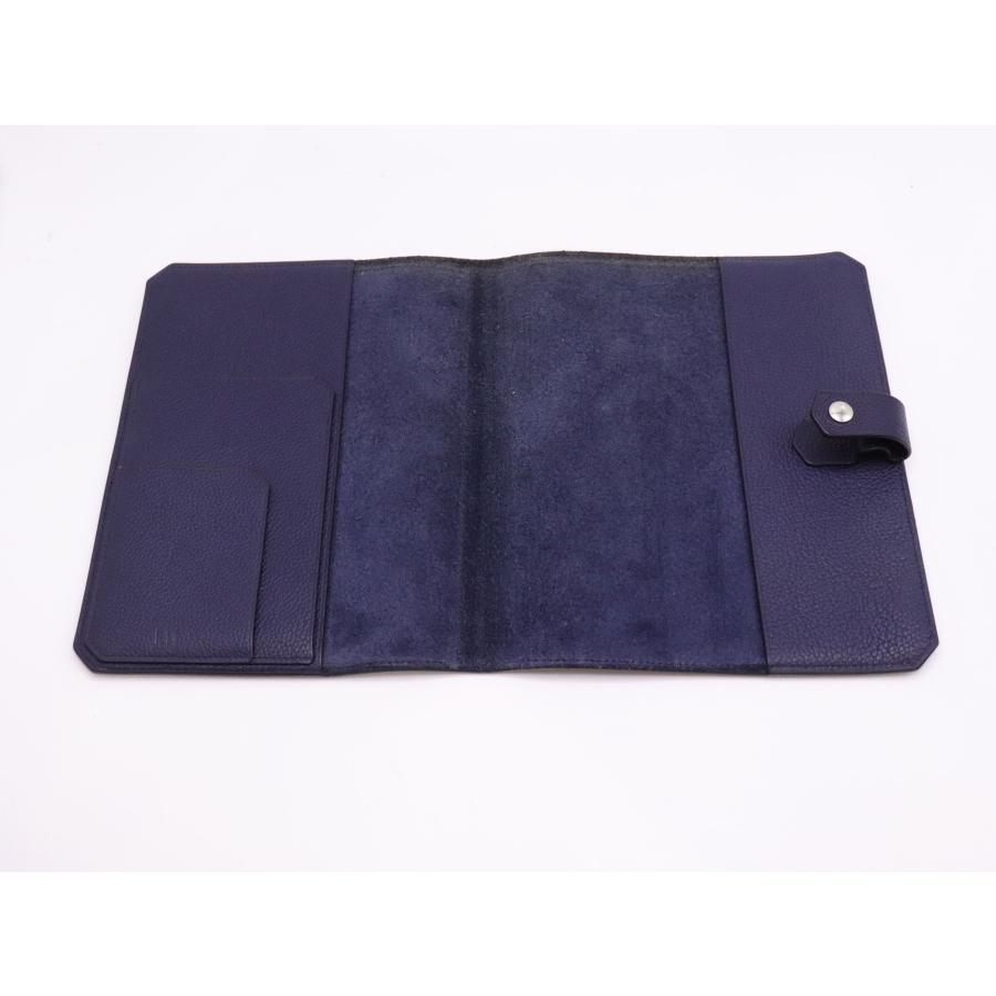 【極美品】dunhill ダンヒル ピーコート 本革レザー切替 ウール M 濃紺 dunhill（ダンヒル） エンベロープ 手帳カバー ネイビー レザー 文房具