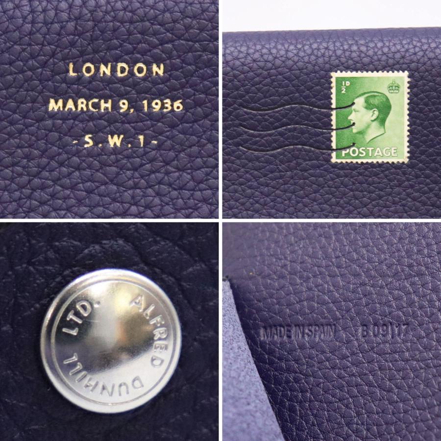 dunhill（ダンヒル） エンベロープ 手帳カバー ネイビー レザー 文房具