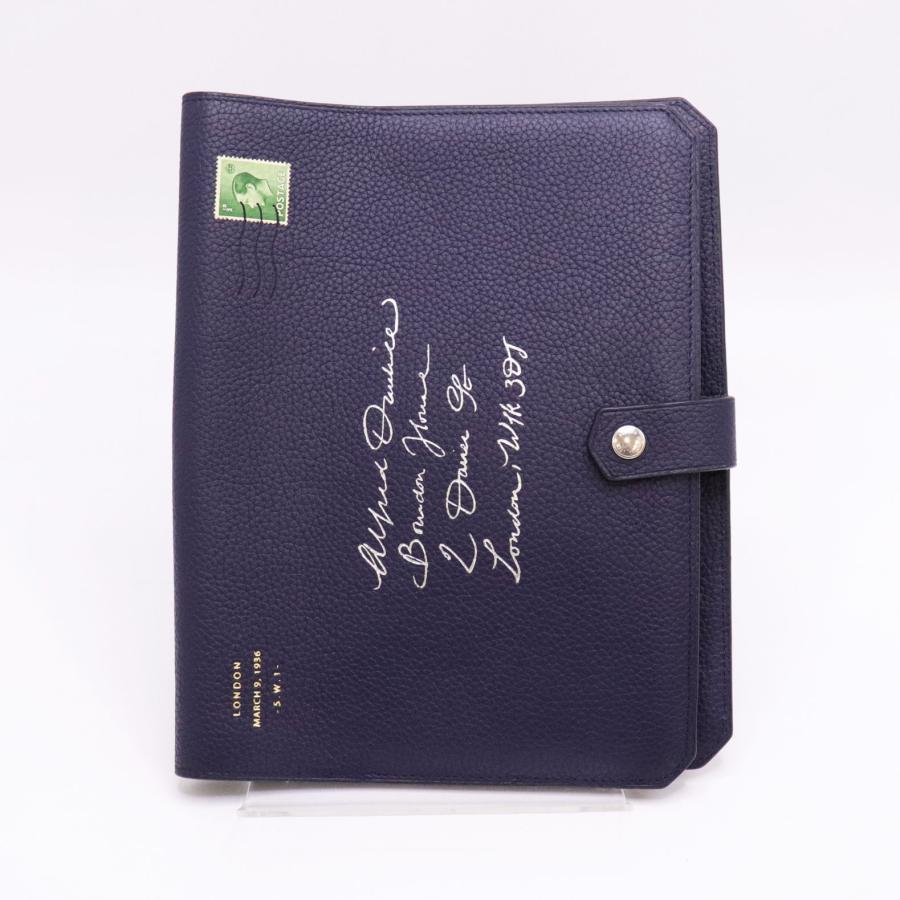 dunhill（ダンヒル） エンベロープ 手帳カバー ネイビー レザー 文房具