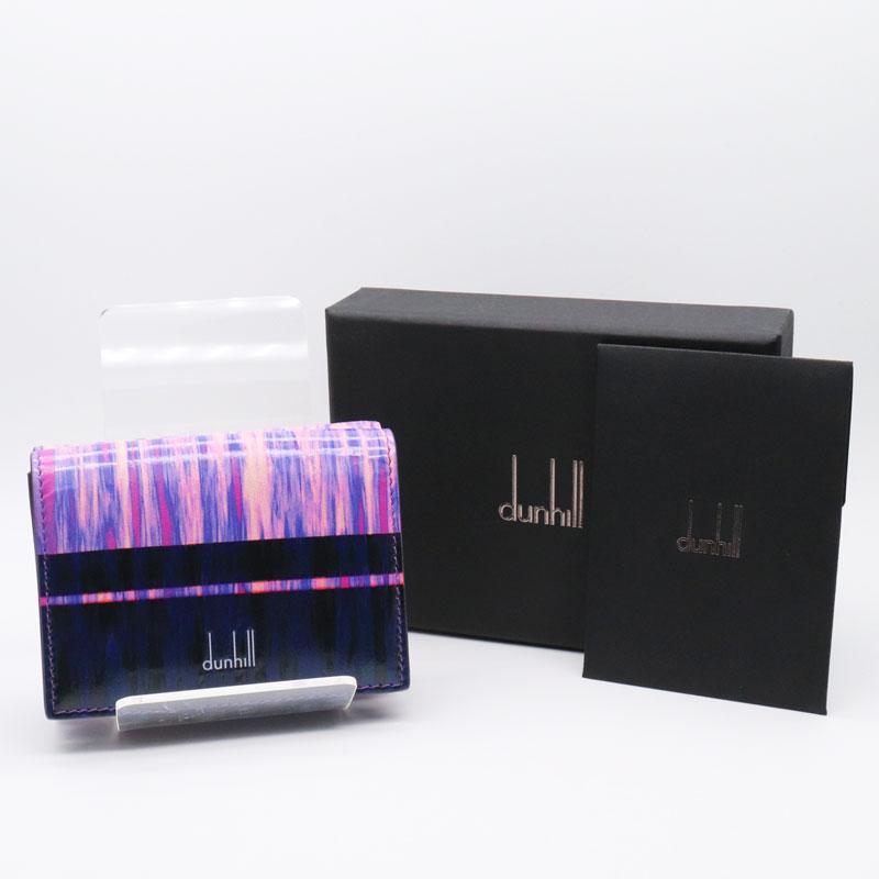 新品】ダンヒル dunhill コンパクトウォレット 530LILAC ライラック 三
